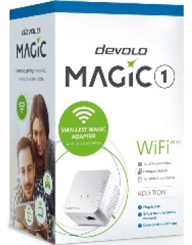 DEVOLO POWERLINE MAGIC 1 MINI EU SINGLE (8559), 1x MAGIC 1 WiFi Mini (WIRELESS) ADAPTER, 1200Mbps, SHUKO, AC POWER OUT SOCKET, 3YW