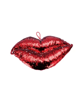 Μαξιλάρι Δωρόσημο 10569 κόκκινα χείλη με πούλιες 25cm