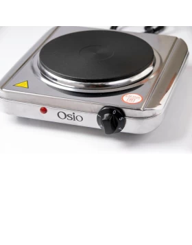 Osio OHP-2418 Μονή ηλεκτρική εστία κουζίνας inox 18.5 cm με θερμοστάτη 1500 W