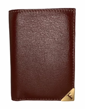 Δερμάτινο πορτοφόλι - καρτοθήκη Ferre 4789488 σε καφέ χρώμα
