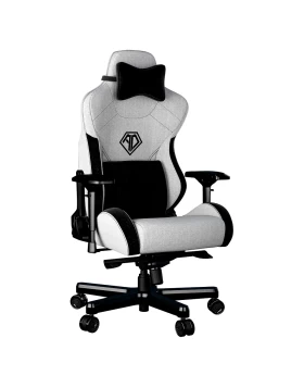 ANDA SEAT Gaming Chair T-PRO II Light Grey/ Black FABRIC with Alcantara Strips