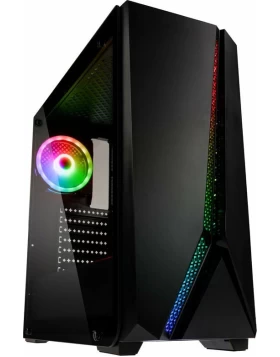 Kolink Quantum RGB Midi Tower Tempered Glass PC Case E-ATX, 340mm GPU, panel (GEKL-053)