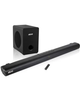 Akai ASB-7WSW Ασύρματα Soundbar και Subwoofer με Bluetooth, USB, Aux-In, οπτική ίνα, HDMI και ραδιόφωνο – 120 W RMS