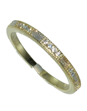 Ασημένιο δαχτυλίδι Prince Silvero 1A-RG200-3 Νο 56 σε χρυσό χρώμα με λευκά ζιργκόν