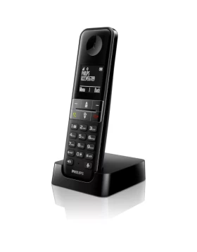 Philips D4701B/GRS Μαύρο (Ελληνικό Μενού) Ασύρματο τηλέφωνο με ανοιχτή ακρόαση, φωτιζόμενη οθόνη &πληκτρ., φραγή κλήσεων και 50 διπλές μνήμες