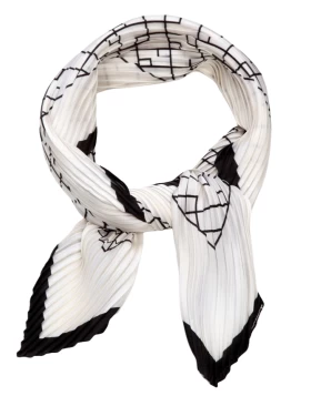Γυναικείο μαντήλι από πολυεστέρα Axel 1719-0010 σε λευκό χρώμα