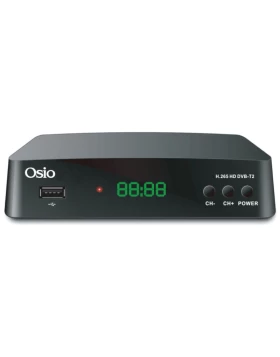 Osio OST-3545D DVB-T/T2 Full HD H.265 MPEG-4 Ψηφιακός δέκτης με USB και χειριστήριο για TV &δέκτη
