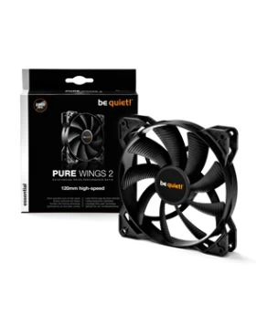 BEQUIET FAN PURE WINGS 2 120MM HIGH-SPEED BL080, 2000RPM, 65,51CFM/111,3M3/H, 36,9 dB, Lifespan 80000h, BLACK, 3YW