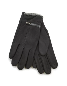 Ανδρικά γάντια από πολυεστέρα Verde 20-0033 σε μαύρο χρώμα