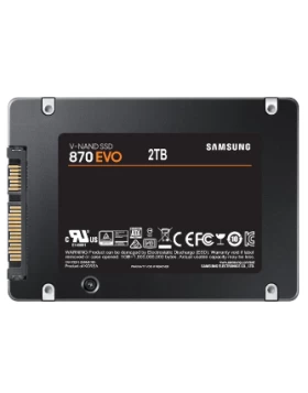 SAMSUNG SSD 2.5'' 2TB MZ-77E2T0B-EU SERIES 870 EVO, MLC, SATA3, READ 560MB/s, WRITE 530MB/s, 5YW