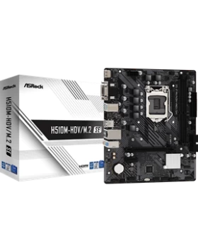 ASROCK MB H510M-HDV/M.2 SE, SOCKET INTEL LGA1200 11th/10th GEN, CS INTEL H470, 2 DIMM SOCKETS DDR4, D-SUB/DVI-D/HDMI, LAN GIGABIT, MICRO-ATX, 3YW
