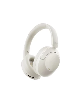 QCY H4 Headset White - Hybrid Feed Noise Canceling with 4 mode ANC Button - 70h battery
