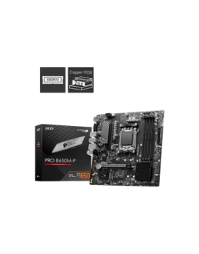 MSI MB PRO B650M-P, SOCKET AMD AM5, CS AMD B650, 4 DIMM DDR5, HDMI/DP/VGA, 2.5 LAN, MICRO-ATX, 3YW