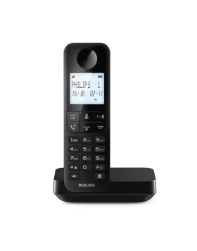 Philips D2701B/GRS Μαύρο (Ελληνικό Μενού) Ασύρματο τηλέφωνο με ανοιχτή ακρόαση, φωτιζόμενη οθόνη, φραγή κλήσεων και 50 μνήμες