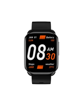 QCY Watch GS S6 Black - 2,02'' large TFT touch, 320×502 60Hz, Call BT Smart Watch IPX8 14day
