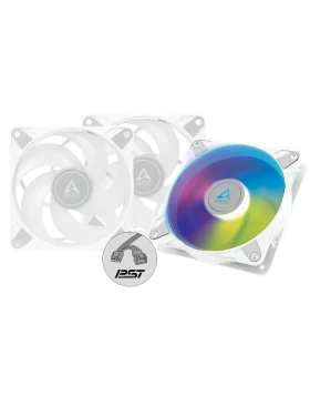 ARCTIC P12 PWM PST A-RGB White - Pack of 3pcs - 0dB – 120mm Pressure case fan PWM