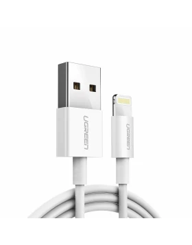 UGREEN 20728 Charging Cable MFI US155 i6 White 1m, 2.4A