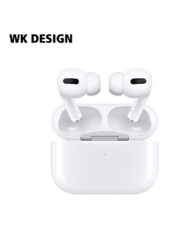 WK V02 In-ear Bluetooth Handsfree Ακουστικά με Θήκη Φόρτισης σε λευκό χρώμα (250740)