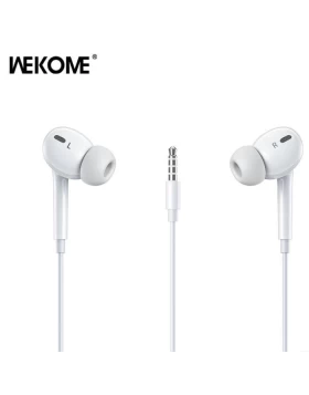WK YA17 In-ear Handsfree Ακουστικά με Βύσμα 3.5mm σε λευκό χρώμα