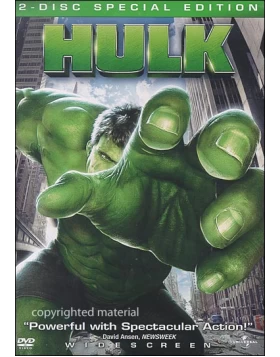 Hulk DVD USED ΧΩΡΙΣ ΕΞΩΦΥΛΛΟ