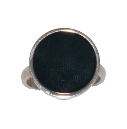 Ατσάλινο δαχτυλίδι Art Collection N-02294 σε ροζ χρυσό χρώμα με μαύρο σχέδιο 
