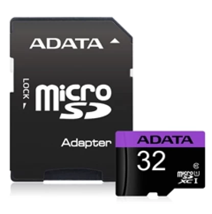 ADATA SDHC MICRO 32GB PREMIER AUSDH32GUICL10-RA1, CLASS 10, UHS-1, SD ADAPTER, 5YW