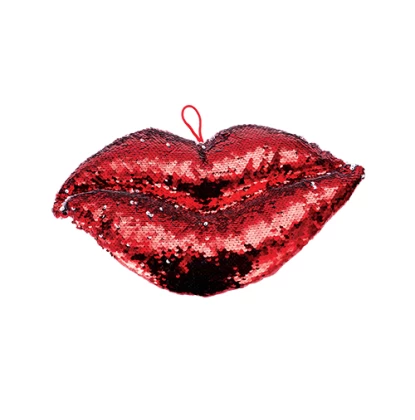 Μαξιλάρι Δωρόσημο 10569 κόκκινα χείλη με πούλιες 25cm