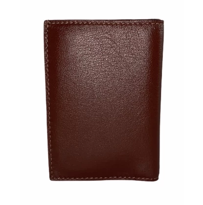 Δερμάτινο πορτοφόλι - καρτοθήκη Ferre 4789488 σε καφέ χρώμα