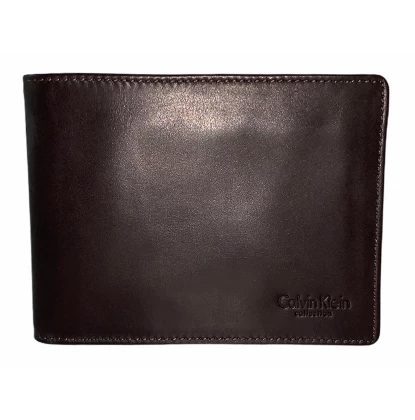 Δερμάτινο πορτοφόλι Calvin Klein 2232210 σε σκούρο καφέ χρώμα