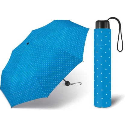 Ομπρέλα Χειροκίνητη Happy Rain 42081 Super Mini σε γαλάζιο χρώμα