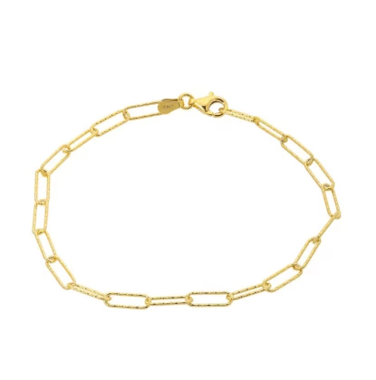 Ασημένιο βραχιόλι Prince Silvero 1R-BR009-3 Long Roynd Wire σε χρυσό χρώμα