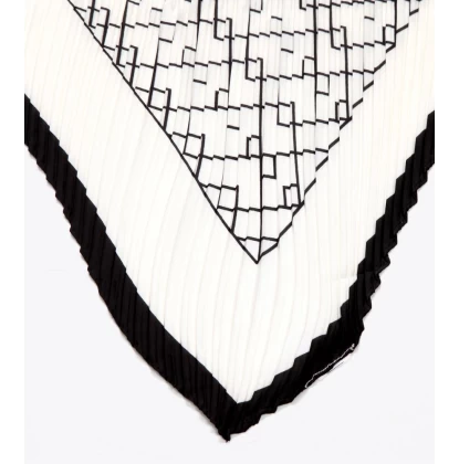 Γυναικείο μαντήλι από πολυεστέρα Axel 1719-0010 σε λευκό χρώμα