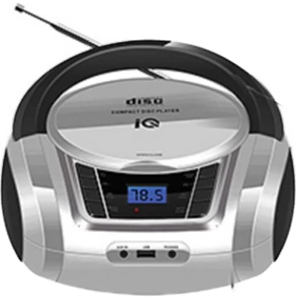 Φορητό ράδιο-CD με USB IQ CD-498 σε ασημί χρώμα