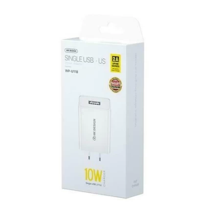 Φόρτιστης WK WP-U118 με Θύρα USB-A 10W σε λευκό χρώμα (250589)