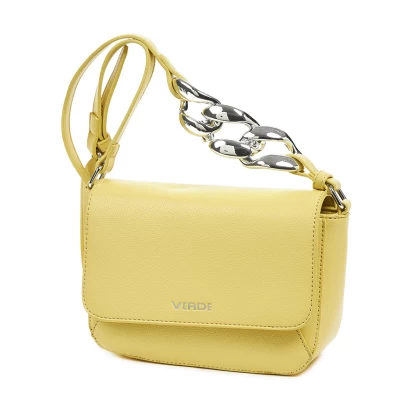 Γυναικεία τσάντα χιαστή Verde 16-6407 σε κίτρινο χρώμα