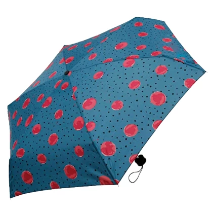 Ομπρέλα Χειροκίνητη Happy Rain 42091 Super Mini aqua dots σε μπλε χρώμα