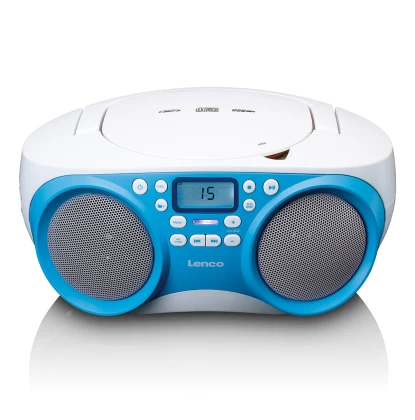 ΦΟΡΗΤΟ CD / RADIO / MP3 & USB PLAYER LENCO SCD-301  BLUE / WHITE