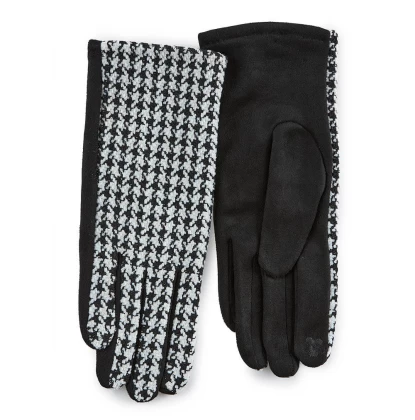 Γυναικεία γάντια από πολυεστέρα Verde 02-0684 σε μαύρο χρώμα