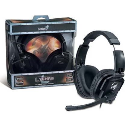 GENIUS HEADSET LYCHAS HS-G550, WITH MICROPHONE, GAMING, BLACK, 2YW