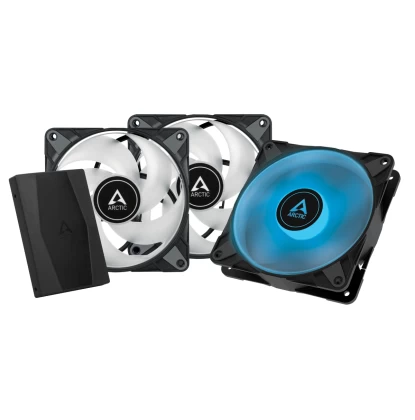Arctic P12 PWM PST RGB 0dB – 120mm Pressure optimized case fan | PWM controlled speed with PST | RGB (ACFAN00229A)